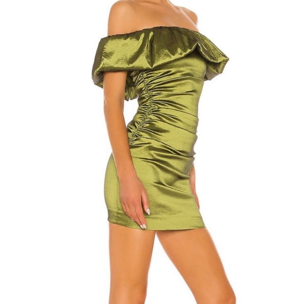 NBD || Brianne Mini Dress || Moss Green || XXS - Picture 2 of 7